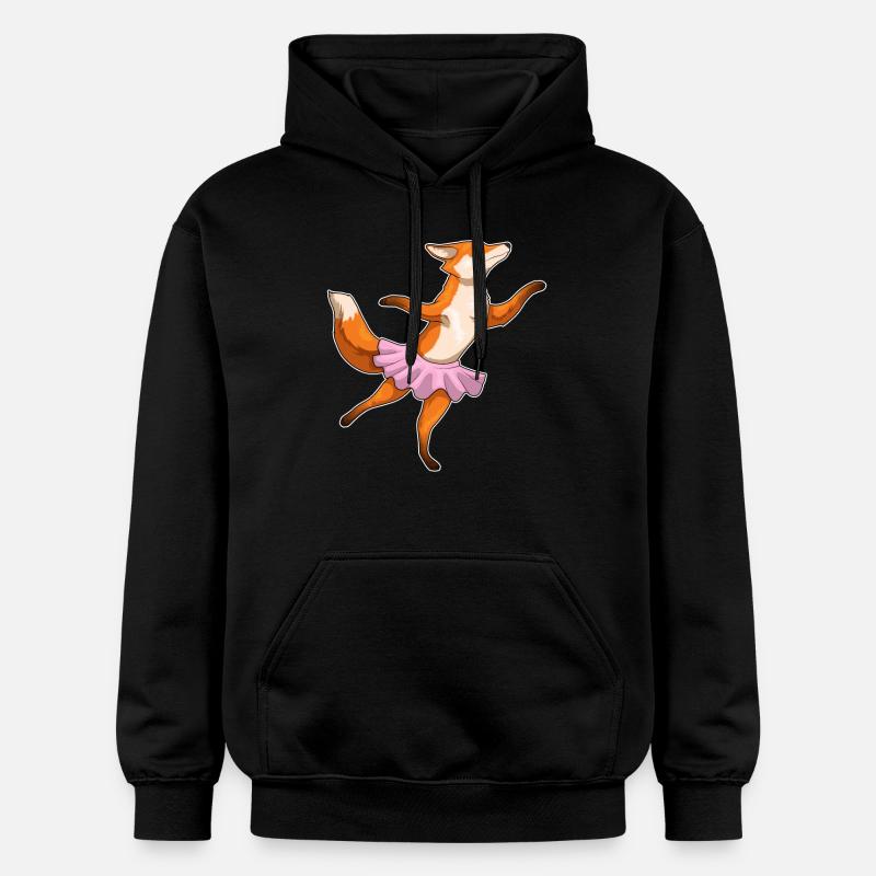 Fox Ballerina Ballet Dance - Sweat à capuche Softstyle® Gildan Unisexe - noir
