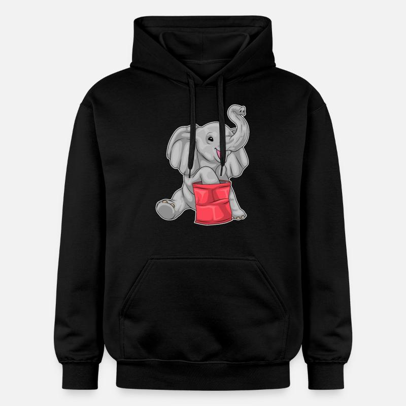 Chips d’éléphant - Sweat à capuche Softstyle® Gildan Unisexe - noir