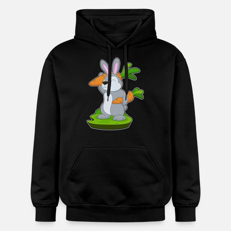 Carottes lapin - Sweat à capuche Softstyle® Gildan Unisexe - noir