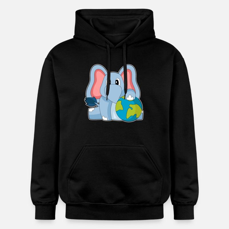 Terre d’éléphant - Sweat à capuche Softstyle® Gildan Unisexe - noir
