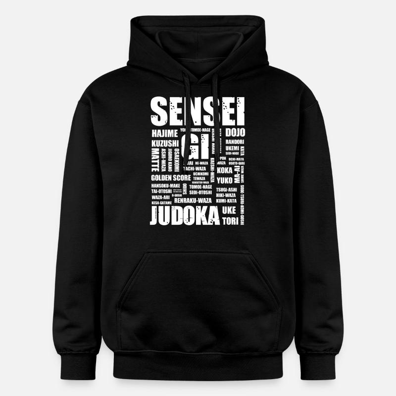 Judo - Sweat à capuche Softstyle® Gildan Unisexe - noir
