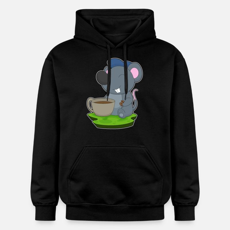Tasse à café souris - Sweat à capuche Softstyle® Gildan Unisexe - noir