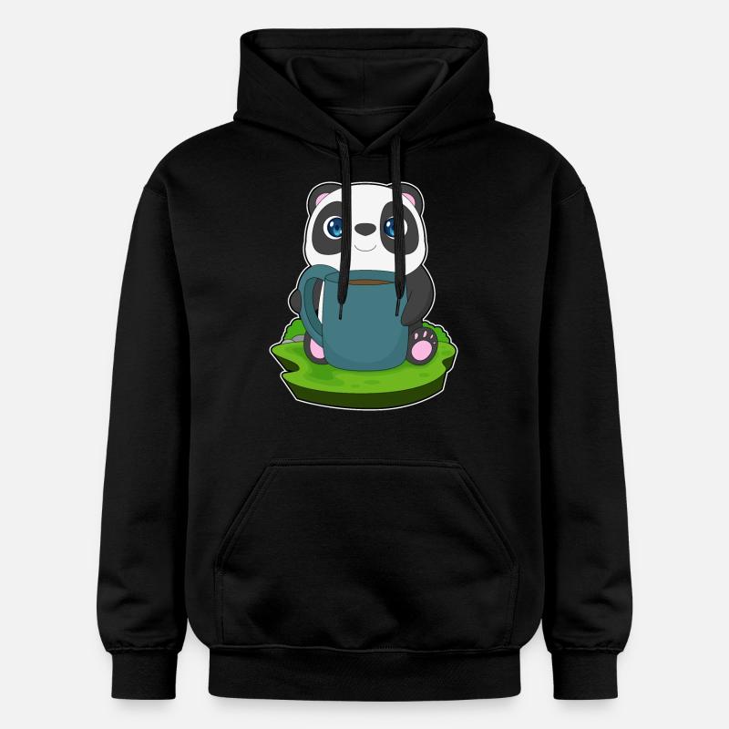 Tasse à café Panda - Sweat à capuche Softstyle® Gildan Unisexe - noir
