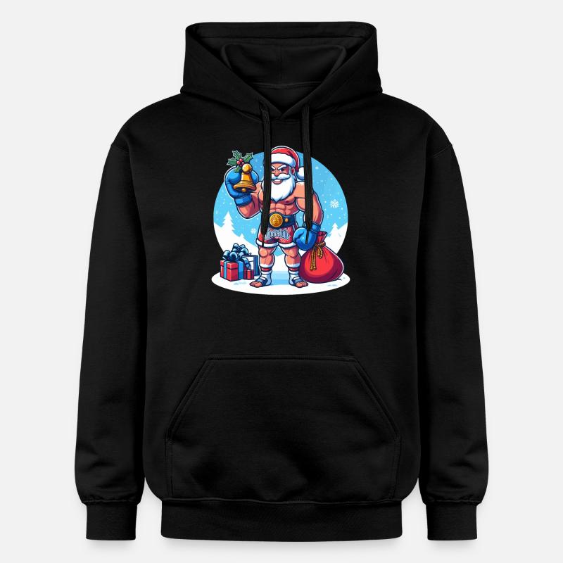 Muay Thai Noël - Sweat à capuche Softstyle® Gildan Unisexe - noir
