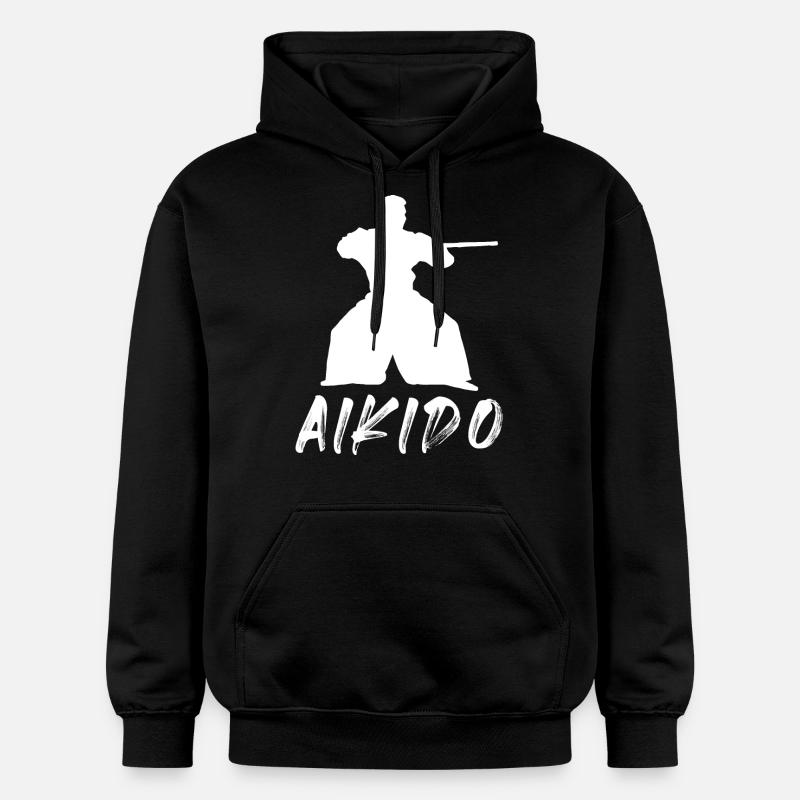 Aïkido - Sweat à capuche Softstyle® Gildan Unisexe - noir
