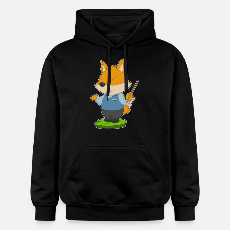 Fuchs Lehrer Pointer - Gildan Unisex Softstyle® Midweight Hoodie - Schwarz
