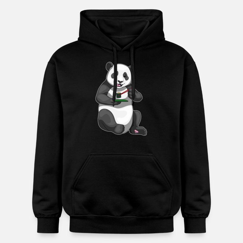 Panda Sushi - Sweat à capuche Softstyle® Gildan Unisexe - noir