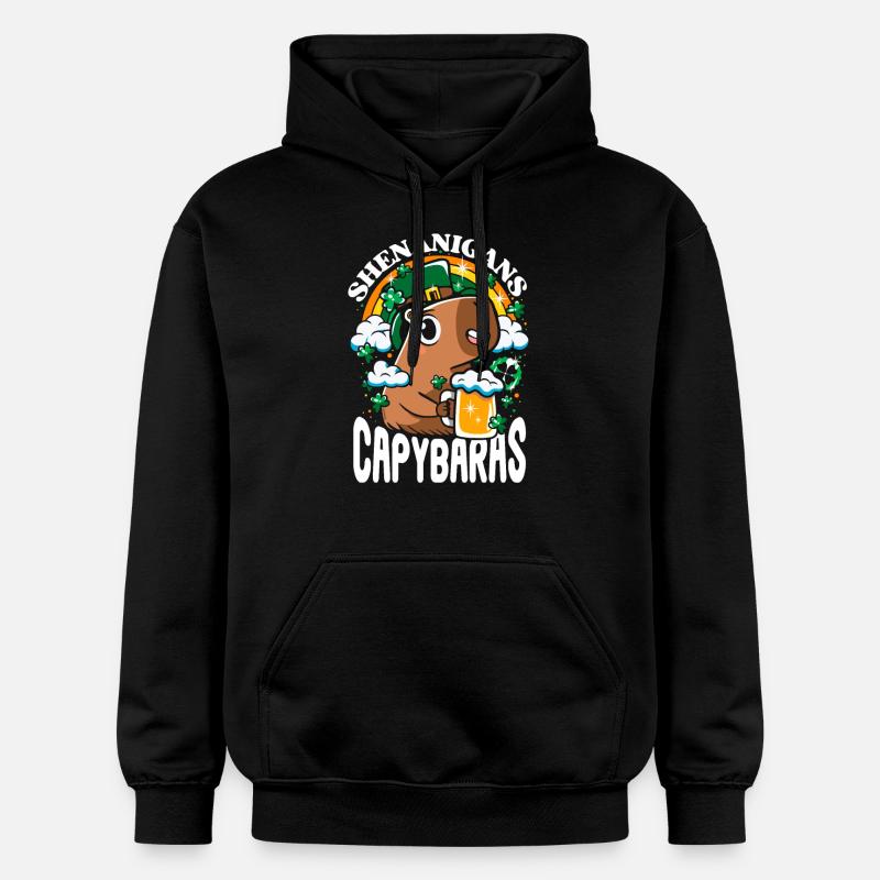 Saint Patrick - Shenanigans capybaras - Sweat à capuche Softstyle® Gildan Unisexe - noir