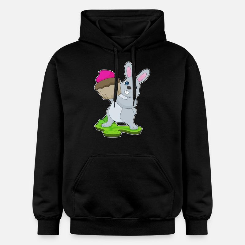 Cupcake lapin - Sweat à capuche Softstyle® Gildan Unisexe - noir