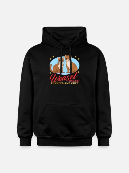 Weasel Mouse Weasel Dwarf Weasel Gift - Gildan Unisex Softstyle® Midweight Hoodie - black