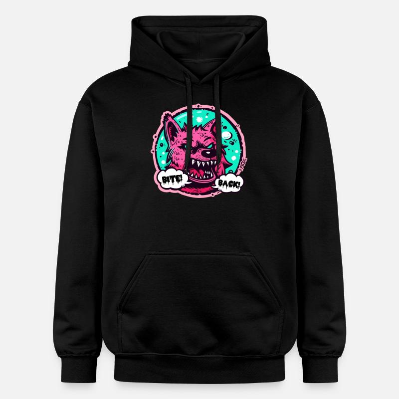 Werewolf Wolf: Bite back! - Gildan Unisex Softstyle® Midweight Hoodie - black