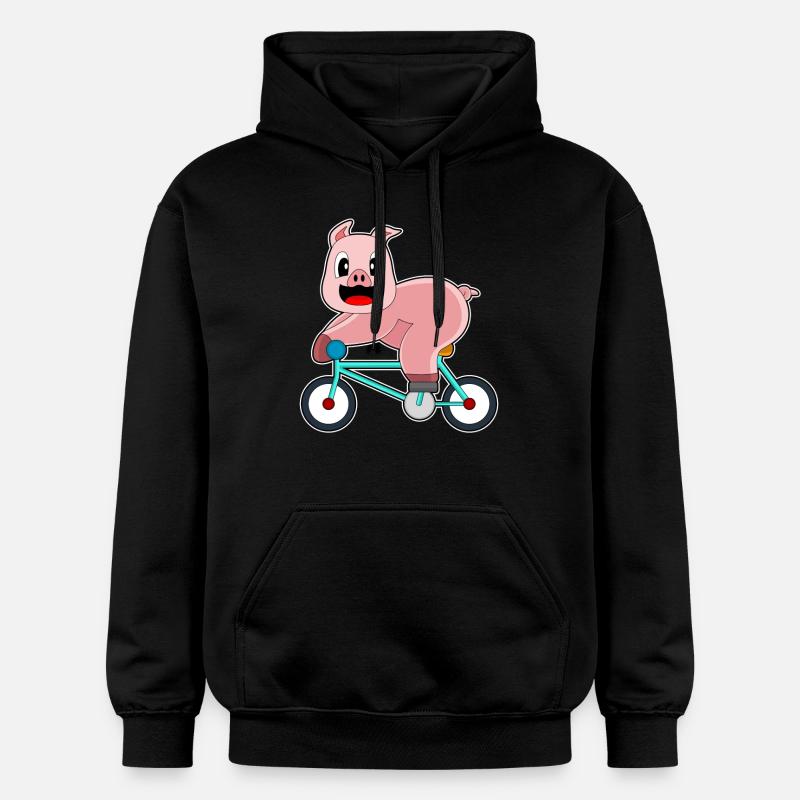 Vélo de cochon - Sweat à capuche Softstyle® Gildan Unisexe - noir