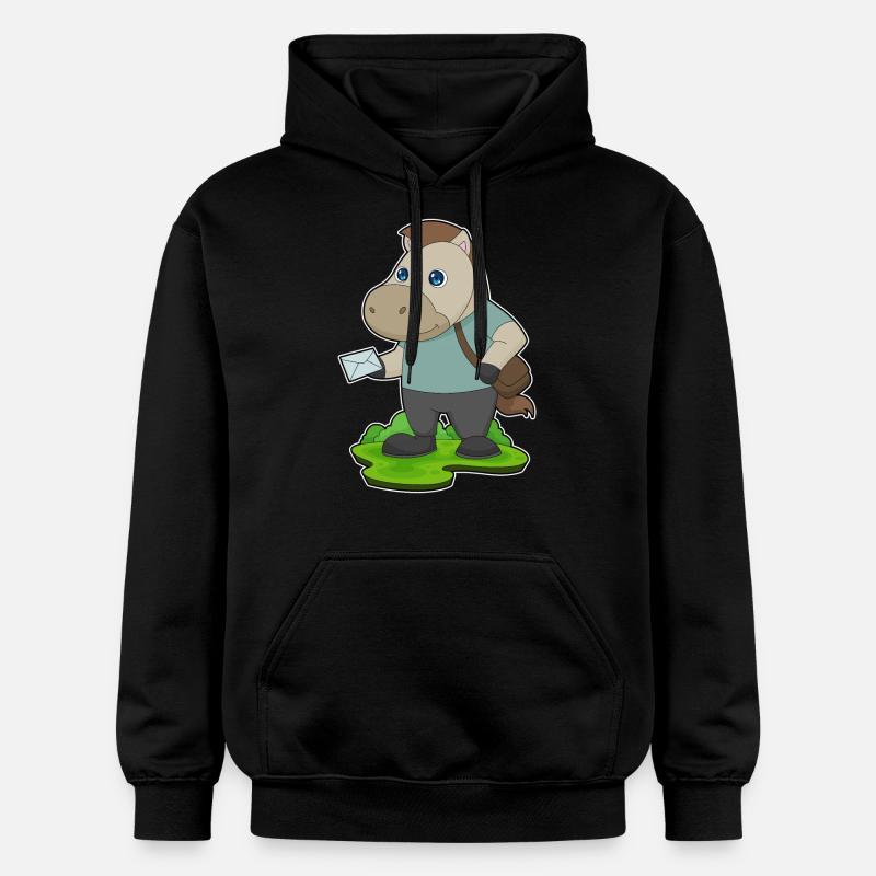 Lettre de cheval - Sweat à capuche Softstyle® Gildan Unisexe - noir