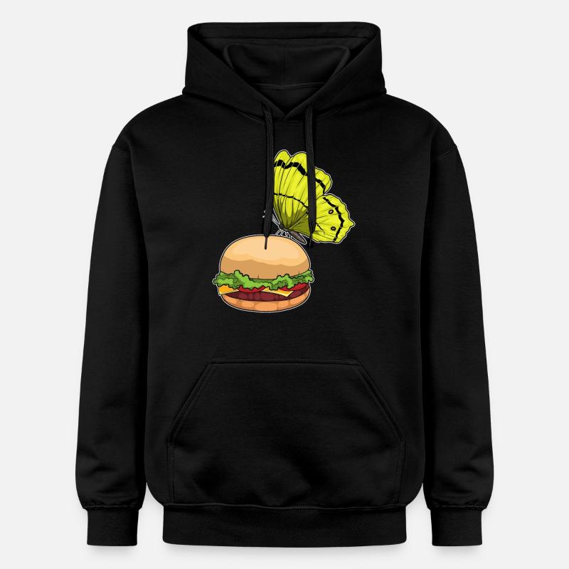 Burger papillon - Sweat à capuche Softstyle® Gildan Unisexe - noir