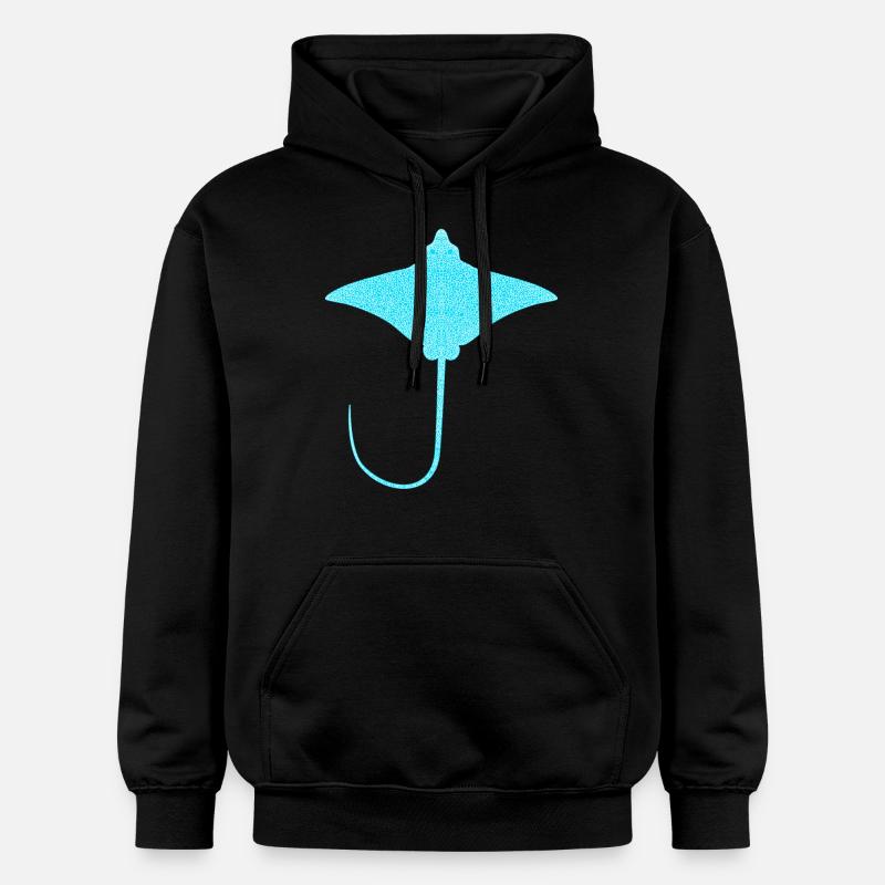 Ray – Flotteur élégant des mers - Sweat à capuche Softstyle® Gildan Unisexe - noir