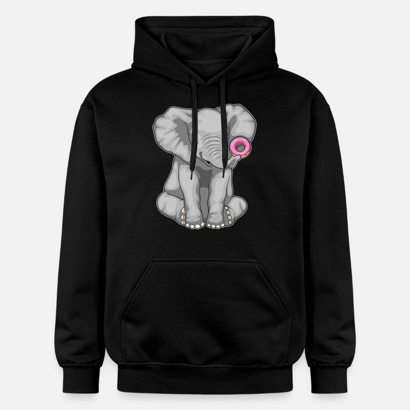 Elefant Donut - Gildan Unisex Softstyle® Midweight Hoodie - Schwarz