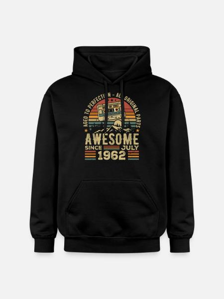 1962 juli | Født i juli 1962 | juli 1962 - Gildan Softstyle® Midweight unisex-hoodie - sort
