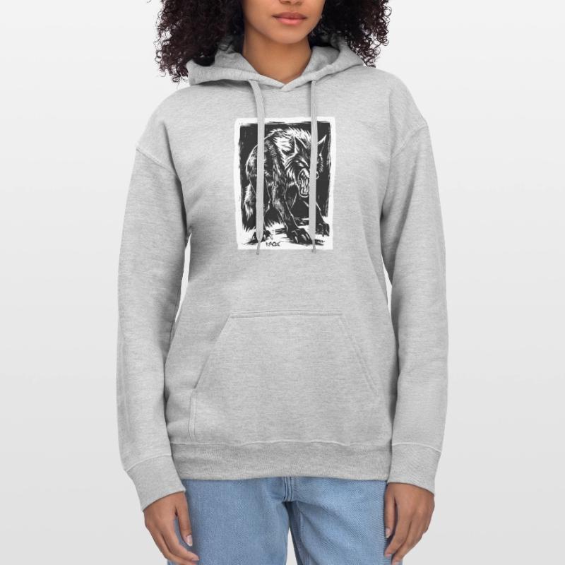 Böser Horror-Werwolf oder Wolf Gildan Unisex Softstyle® Midweight Hoodie