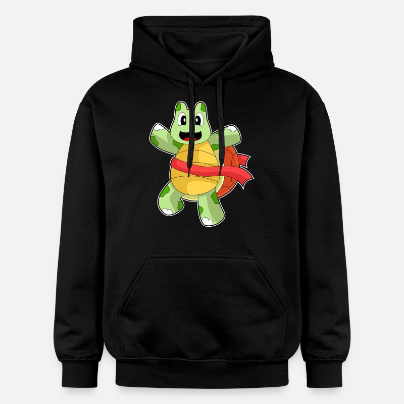 Tortue gagnante - Sweat à capuche Softstyle® Gildan Unisexe - noir
