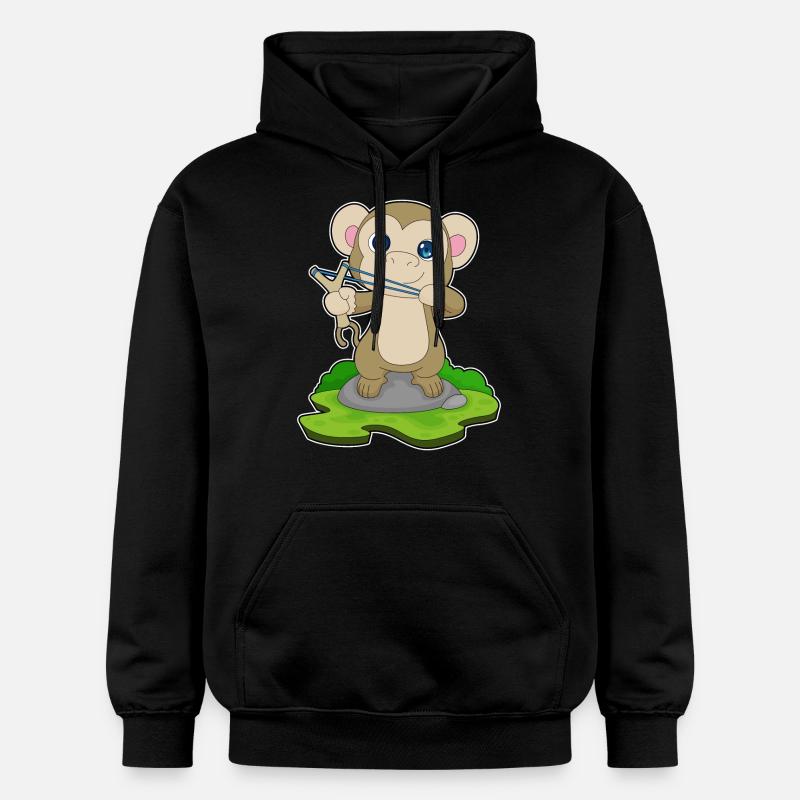 Fronde de singe - Sweat à capuche Softstyle® Gildan Unisexe - noir