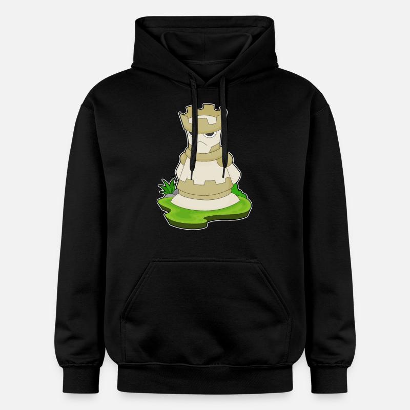 Pièce d’échecs Tour Échecs - Sweat à capuche Softstyle® Gildan Unisexe - noir