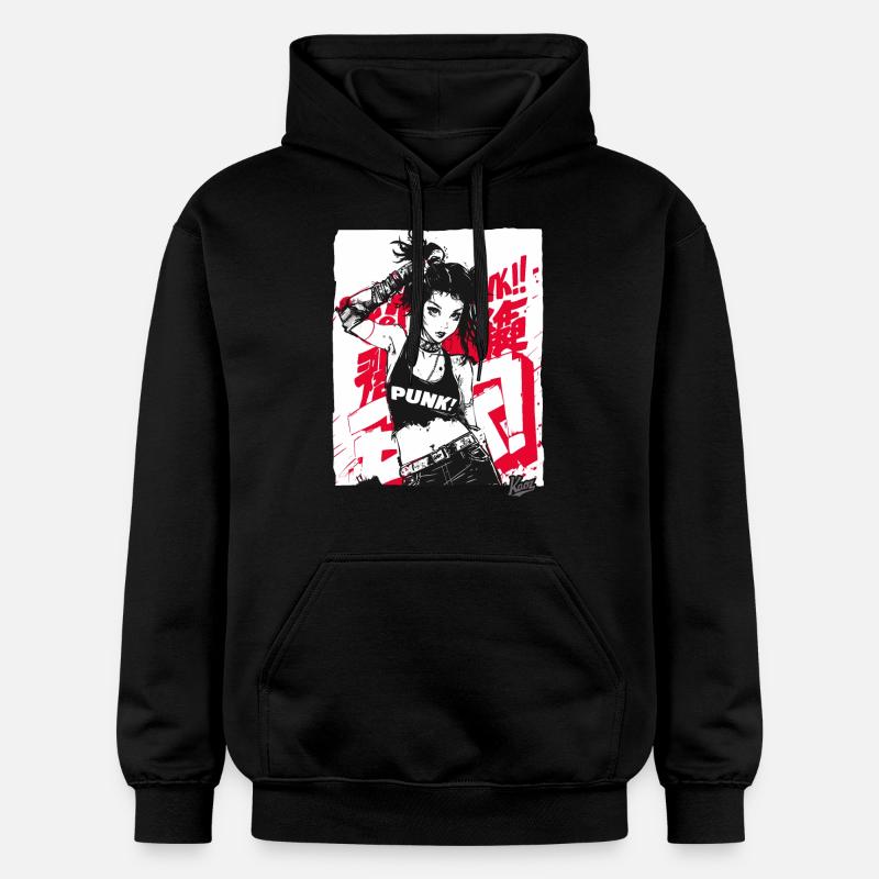 Future Punk Girl - Sweat à capuche Softstyle® Gildan Unisexe - noir