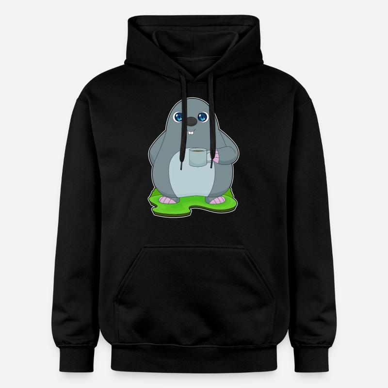 Mole Coffee Tassee - Gildan Unisex Softstyle® Midweight Hoodie - black