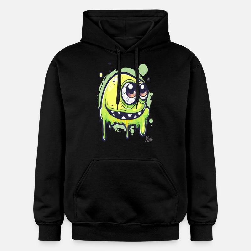 Drôle de monstre visqueux - Sweat à capuche Softstyle® Gildan Unisexe - noir