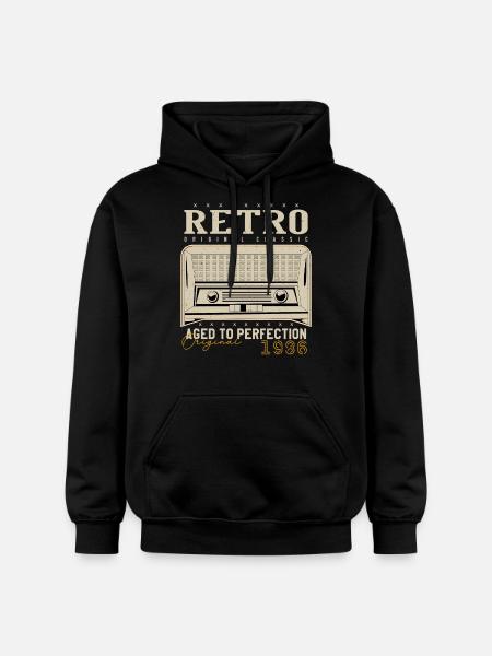 Retro 1986 Födelsedagspresent 1986 Årgång 1986 - Gildan luvtröja unisex Softstyle® Midweight - svart