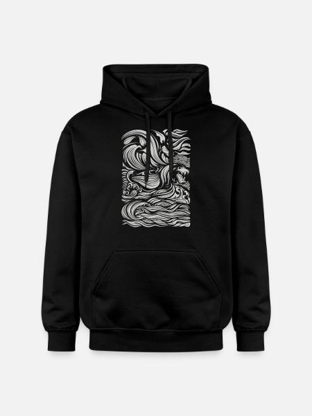 Aztec god Aztec mythology Chalchiuhtotolin - Gildan Unisex Softstyle® Midweight Hoodie - black