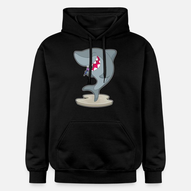 Fléchette de requin - Sweat à capuche Softstyle® Gildan Unisexe - noir