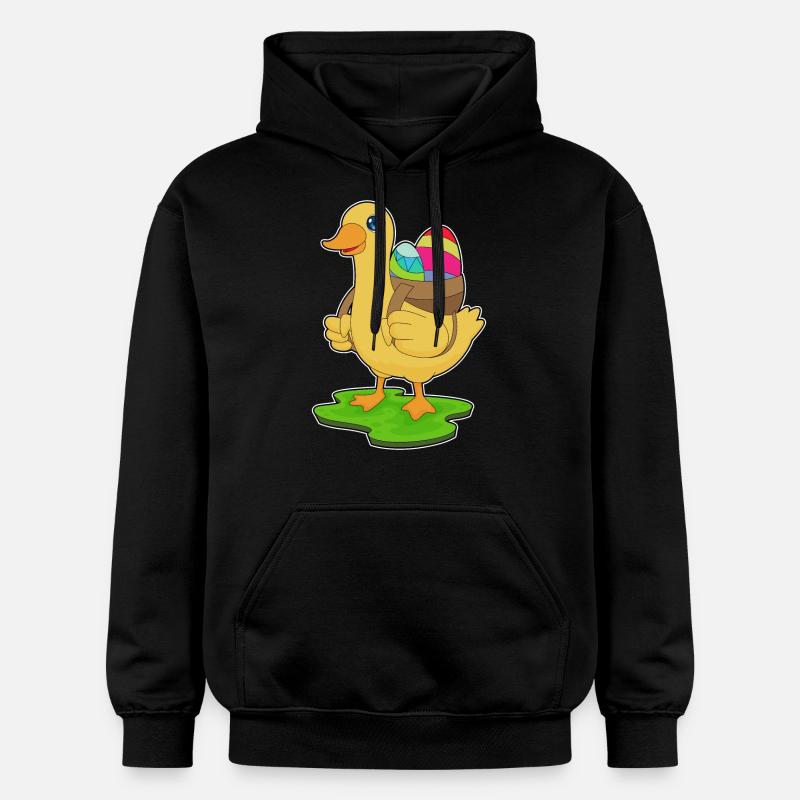 Œufs de Pâques au canard - Sweat à capuche Softstyle® Gildan Unisexe - noir