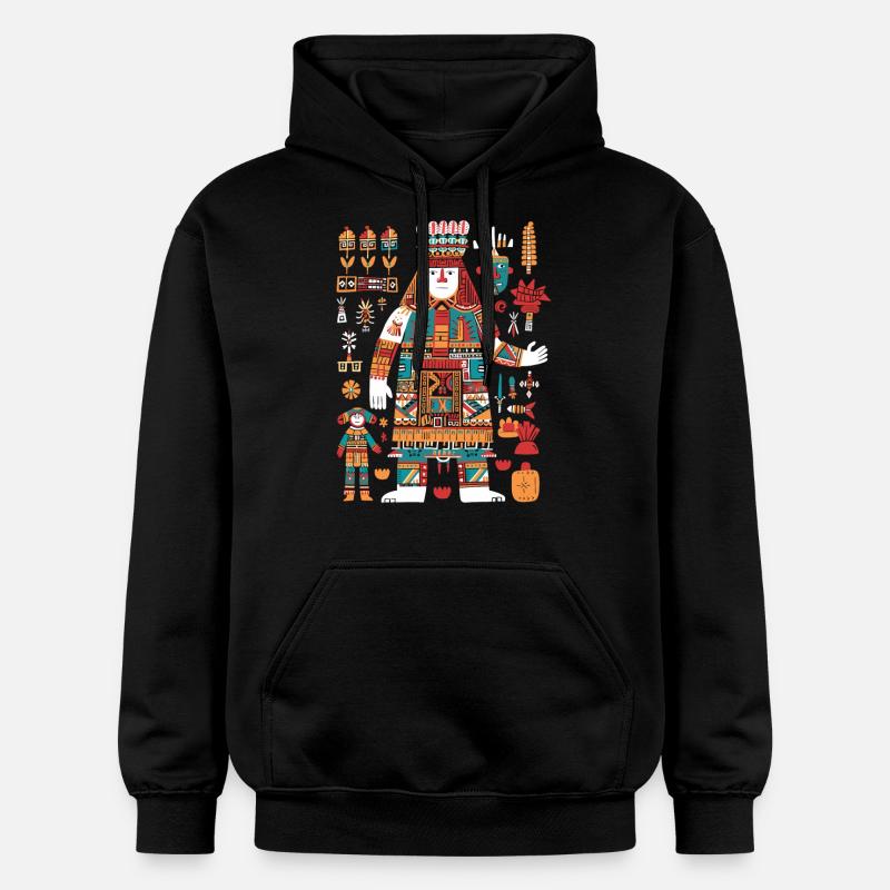Itzamna Maya God Mythologie maya - Sweat à capuche Softstyle® Gildan Unisexe - noir