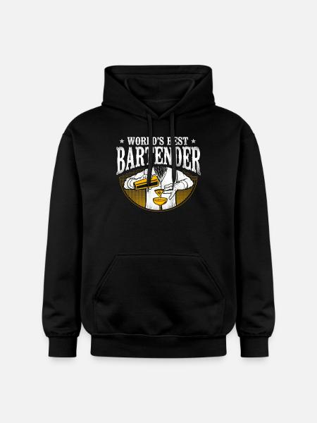 Bartender Mixologist World's Best - Gildan Unisex Softstyle® Midweight Hoodie - black