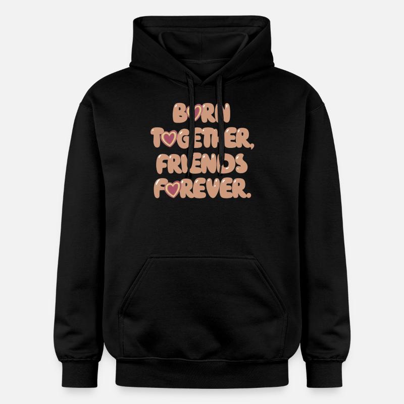 Nés ensemble, amis pour toujours - Sweat à capuche Softstyle® Gildan Unisexe - noir
