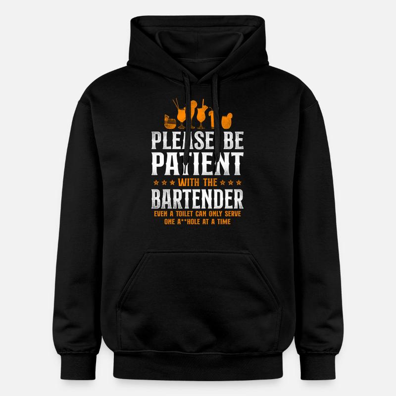Bartender Mixologist Please Be - Gildan Unisex Softstyle® Midweight Hoodie - black