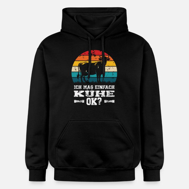 J’aime les vaches - Sweat à capuche Softstyle® Gildan Unisexe - noir