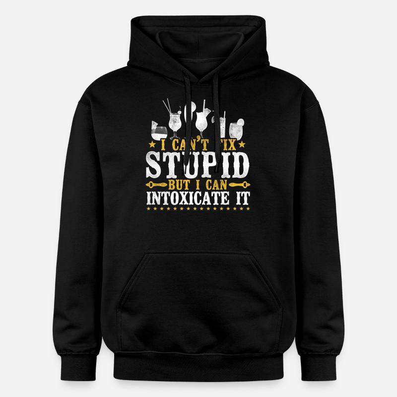 Bartender Mixologist I Can't Fix - Gildan Unisex Softstyle® Midweight Hoodie - Schwarz