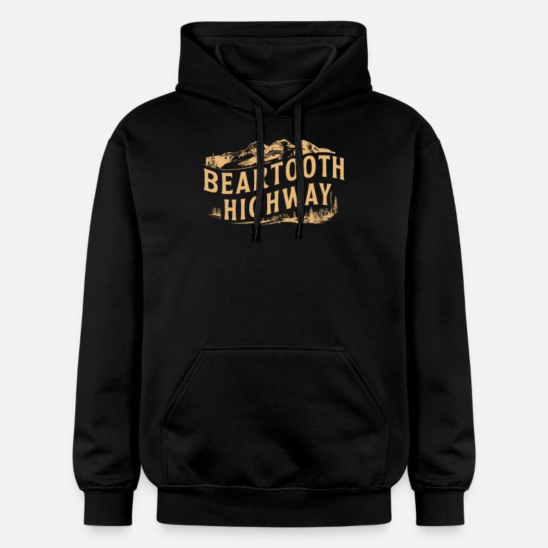 Beartooth Highway Abenteuer Berge - Gildan Unisex Softstyle® Midweight Hoodie - Schwarz