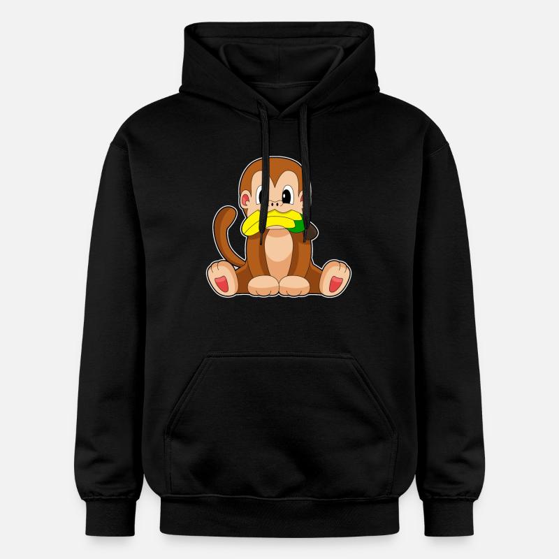 Singe Banane - Sweat à capuche Softstyle® Gildan Unisexe - noir