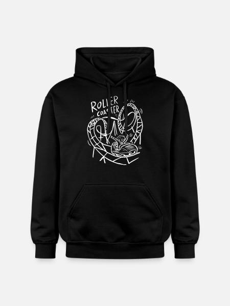 Roller Coaster Adventure Graphics Fun - Gildan Unisex Softstyle® Midweight Hoodie - black