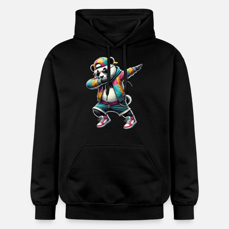 Dabbing Panda : Style urbain - Sweat à capuche Softstyle® Gildan Unisexe - noir