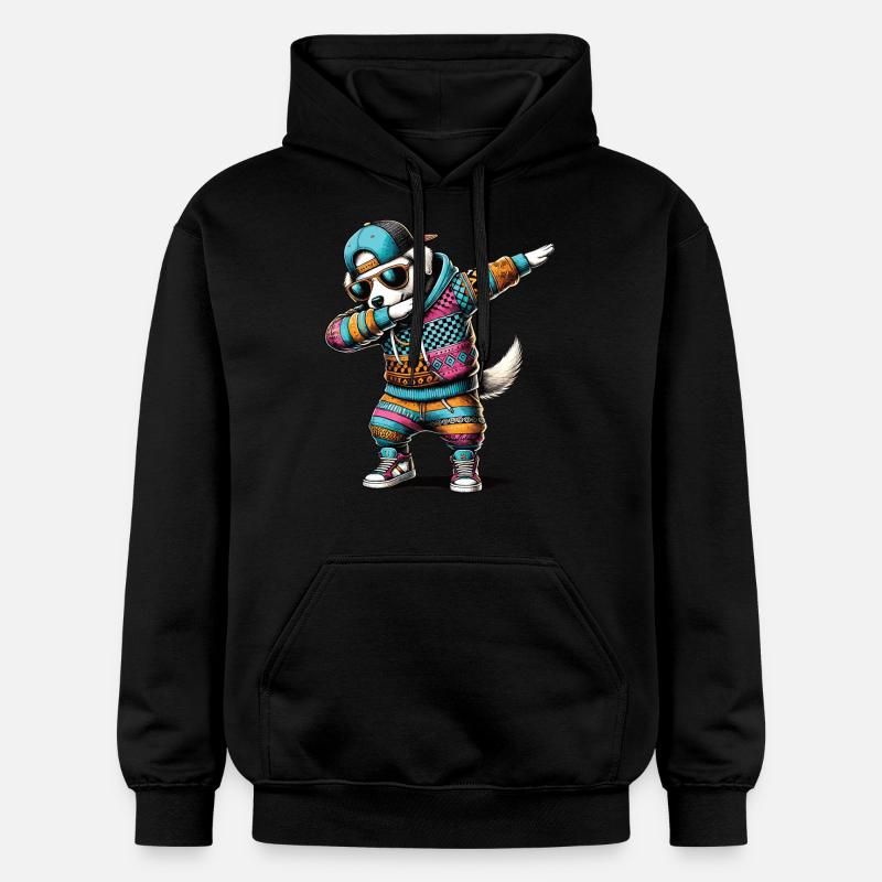 Chien de dabbing - Sweat à capuche Softstyle® Gildan Unisexe - noir