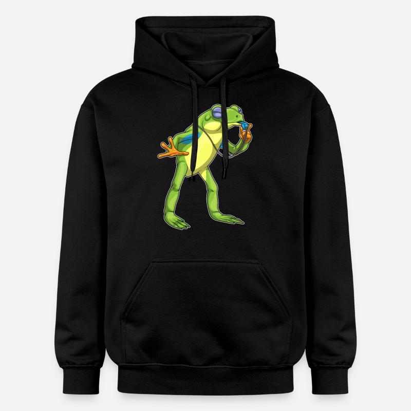 Sifflet d’arbitre Frog - Sweat à capuche Softstyle® Gildan Unisexe - noir
