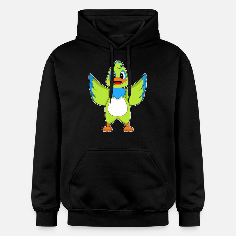 Perroquet canard - Sweat à capuche Softstyle® Gildan Unisexe - noir