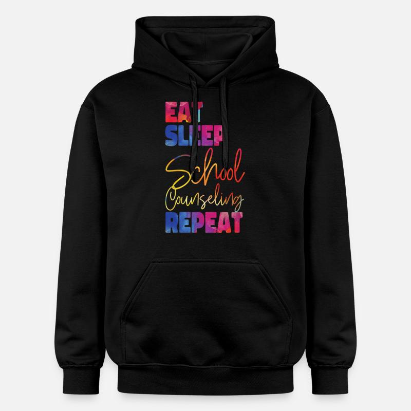 Conseiller scolaire Aquarelle Manger - Sweat à capuche Softstyle® Gildan Unisexe - noir