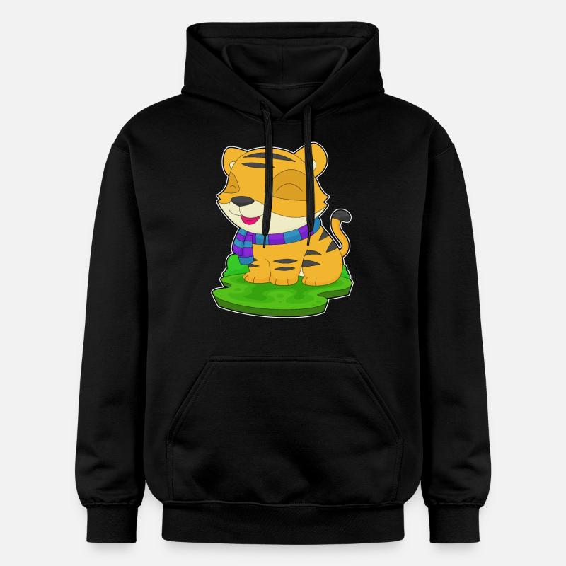 Écharpe Tigre - Sweat à capuche Softstyle® Gildan Unisexe - noir