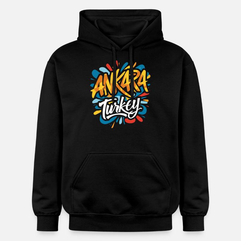 Souvenir Ankara Turquie - Sweat à capuche Softstyle® Gildan Unisexe - noir