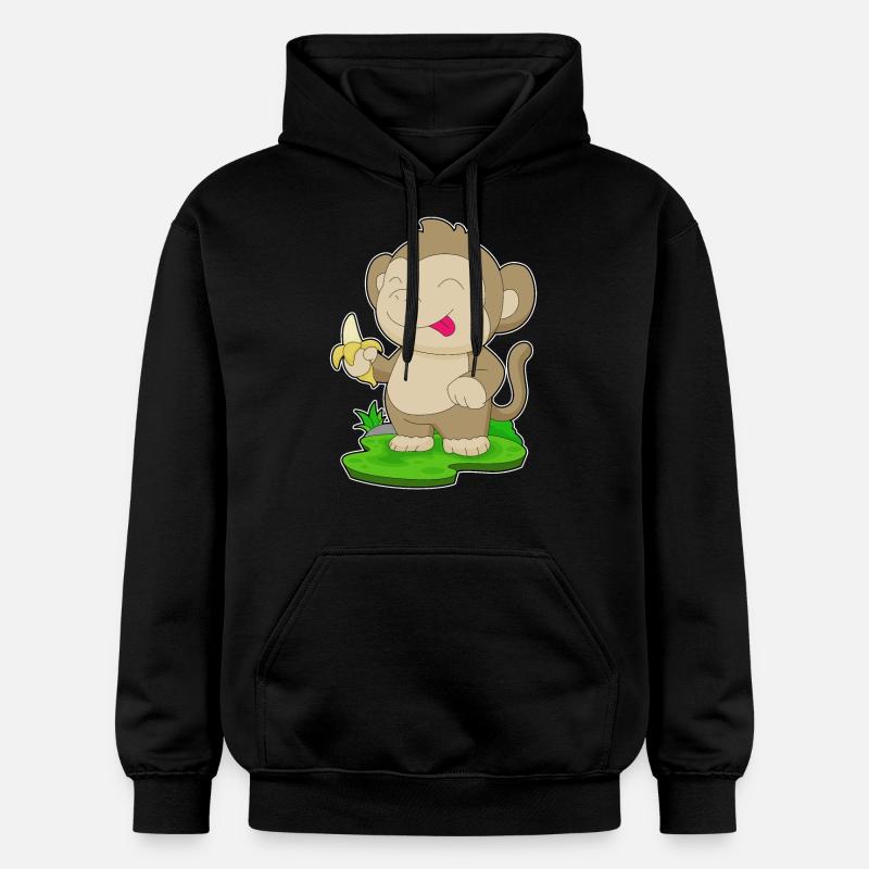 Singe Banane - Sweat à capuche Softstyle® Gildan Unisexe - noir