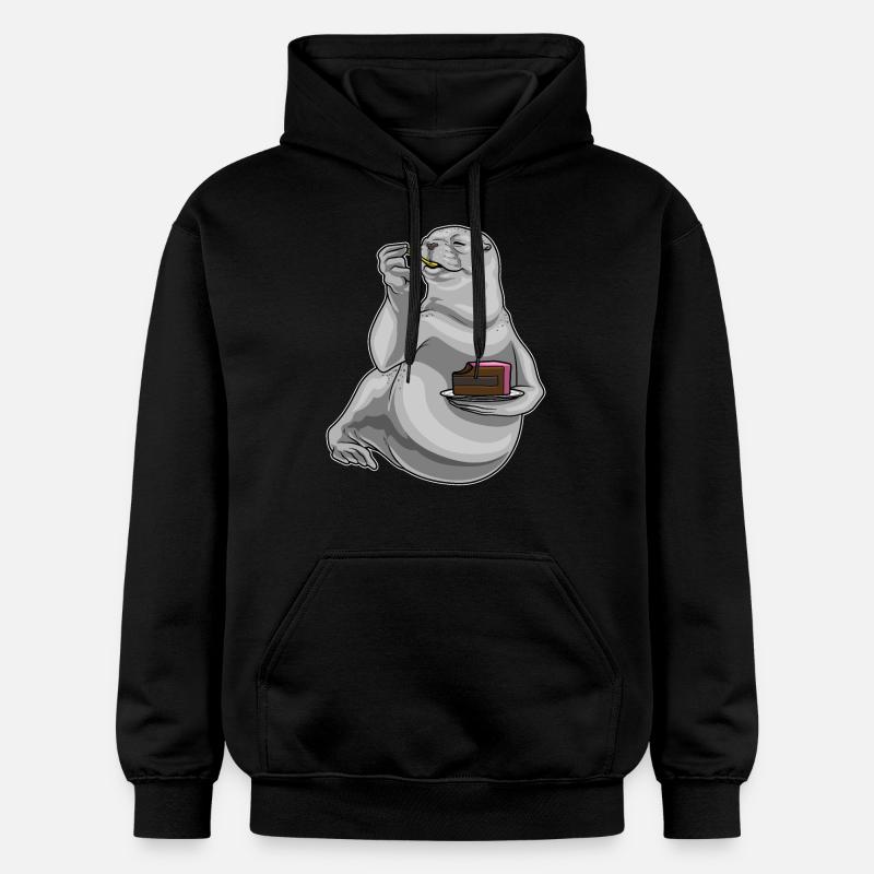 Gâteau d’anniversaire de phoque - Sweat à capuche Softstyle® Gildan Unisexe - noir